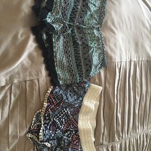 Two pairs of flowy shorts